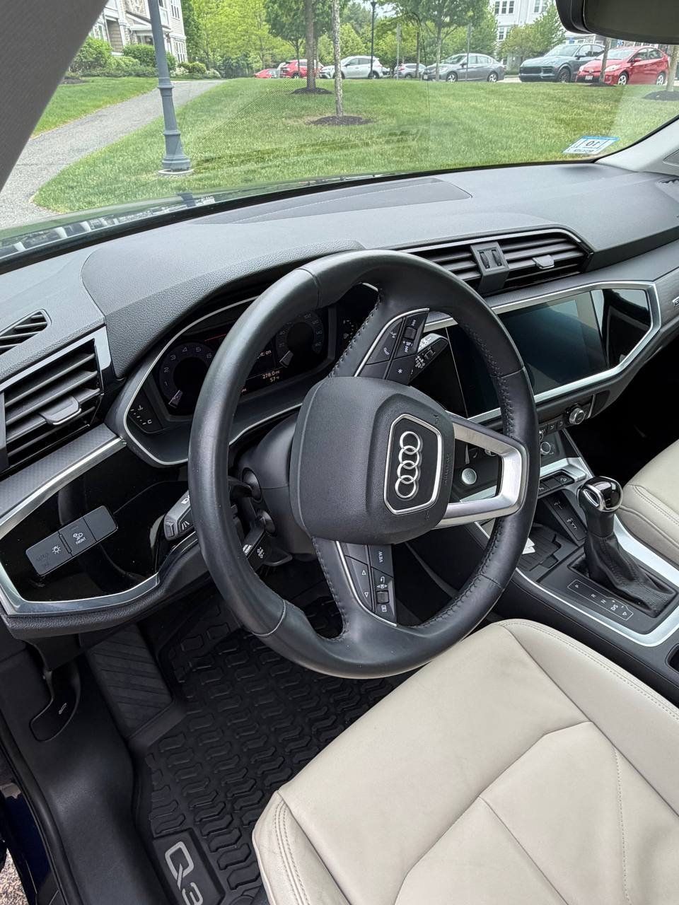 Audi steering wheel and dash cleaned