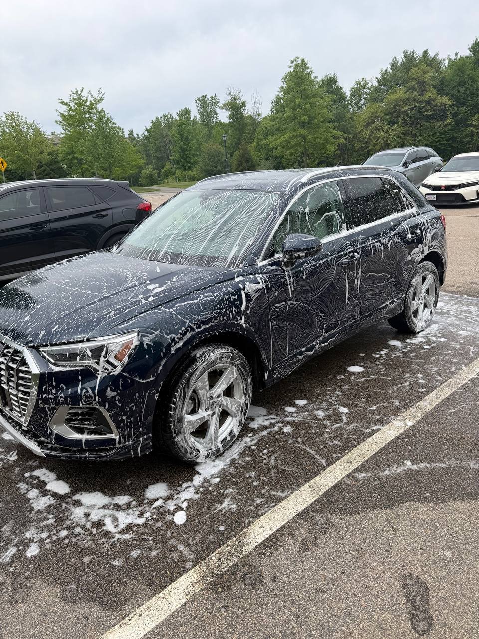 Car detailing packages Massachusetts — exterior foam wash included in full detail package